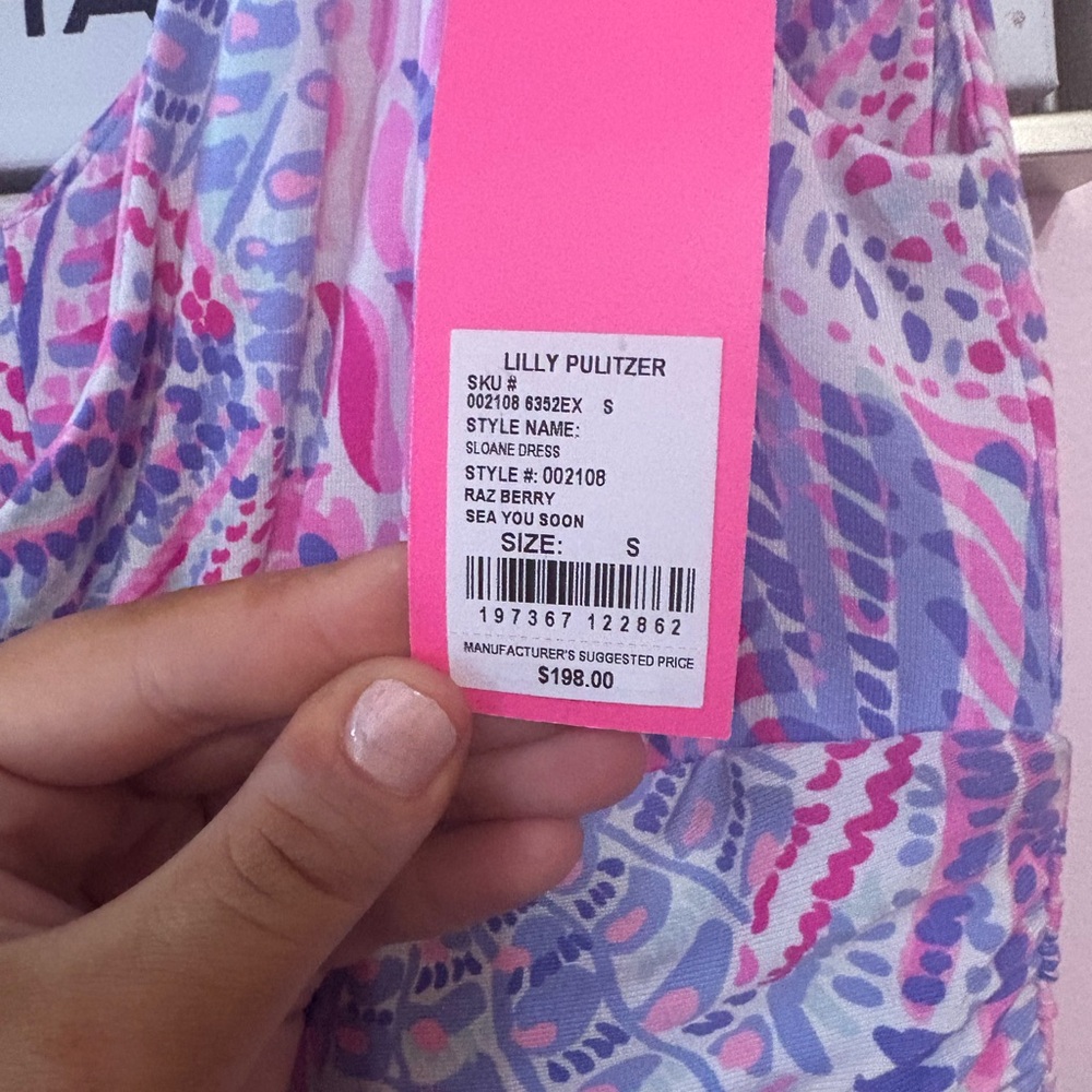 Lily Pulitzer NWT  Pink and Blue Maxi Dress - Picture 3 of 3